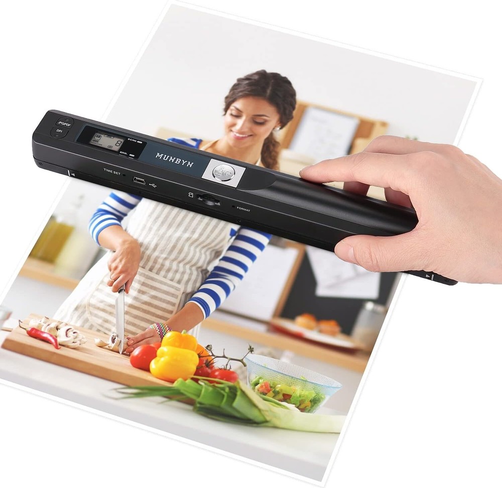 Wireless A4 Document Scanner - 900 DPI Handheld Scanner with Easy USB Transfer