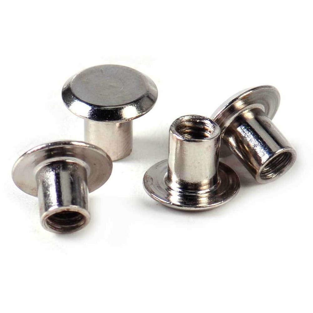 100x Solid Binding Screw Stud Button Nail Rivets Leather Belt Bag Wallet Craft