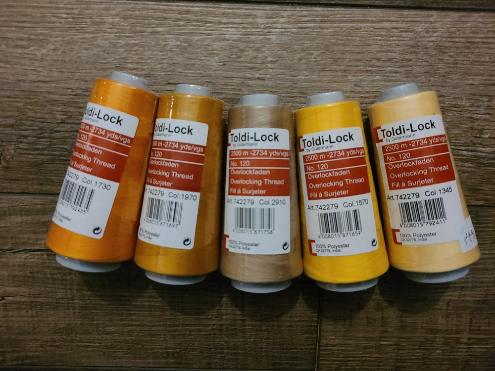 Toldi-Lock Gutermann Serger Overlocking Polyester Thread You Pick Color Bulk