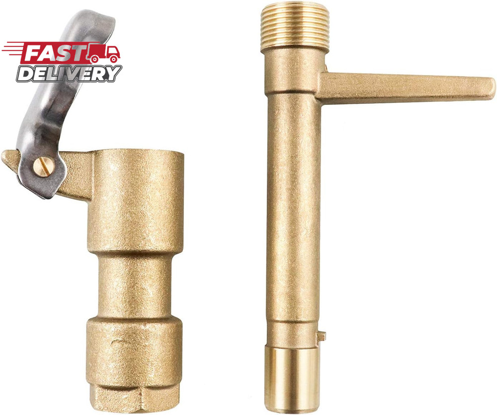 QWORK Quick Coupling Valve Key Set, 3/4-Inch Brass Quick Coupler Valves, Irrigat