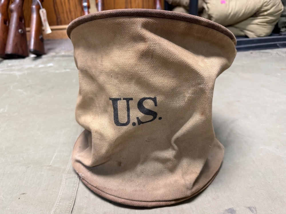 ORIGINAL WWI WWII US ARMY M1910 WATER COLLAPSIBLE FOLDING BUCKET-DATED 1918