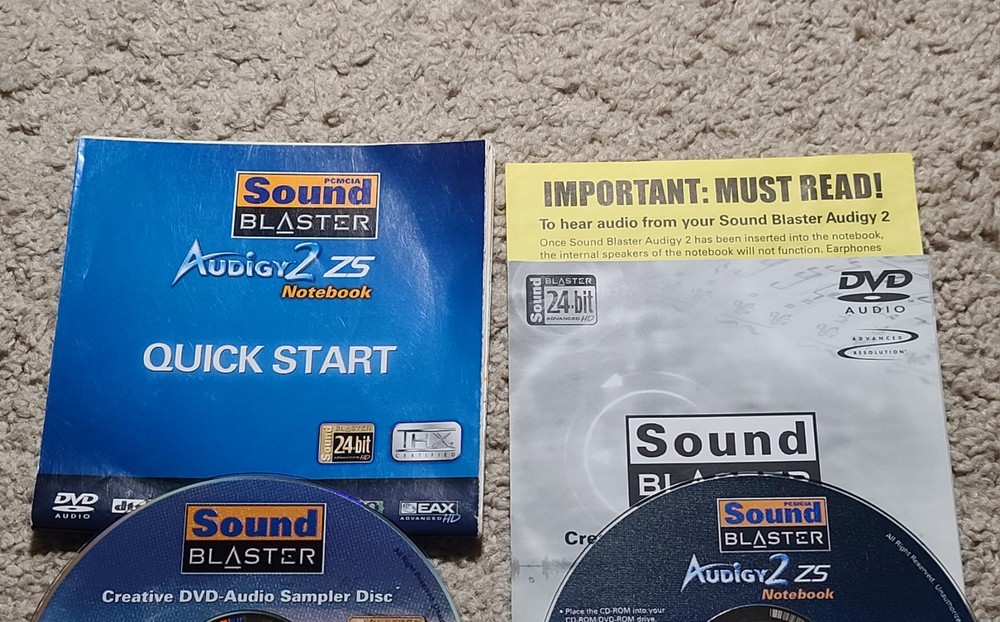 Creative Sound Blaster Audigy 2 ZS Notebook - READ DESCRIPTION!