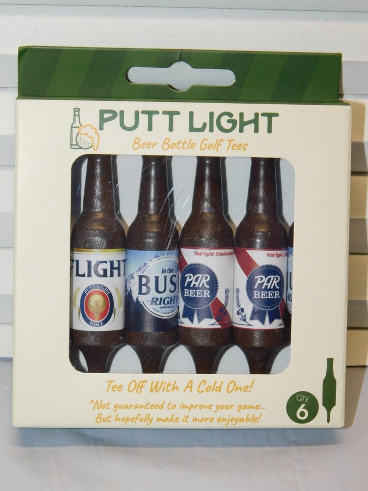 PUTT LIGHT GOLF BEER BOTTLE TEES