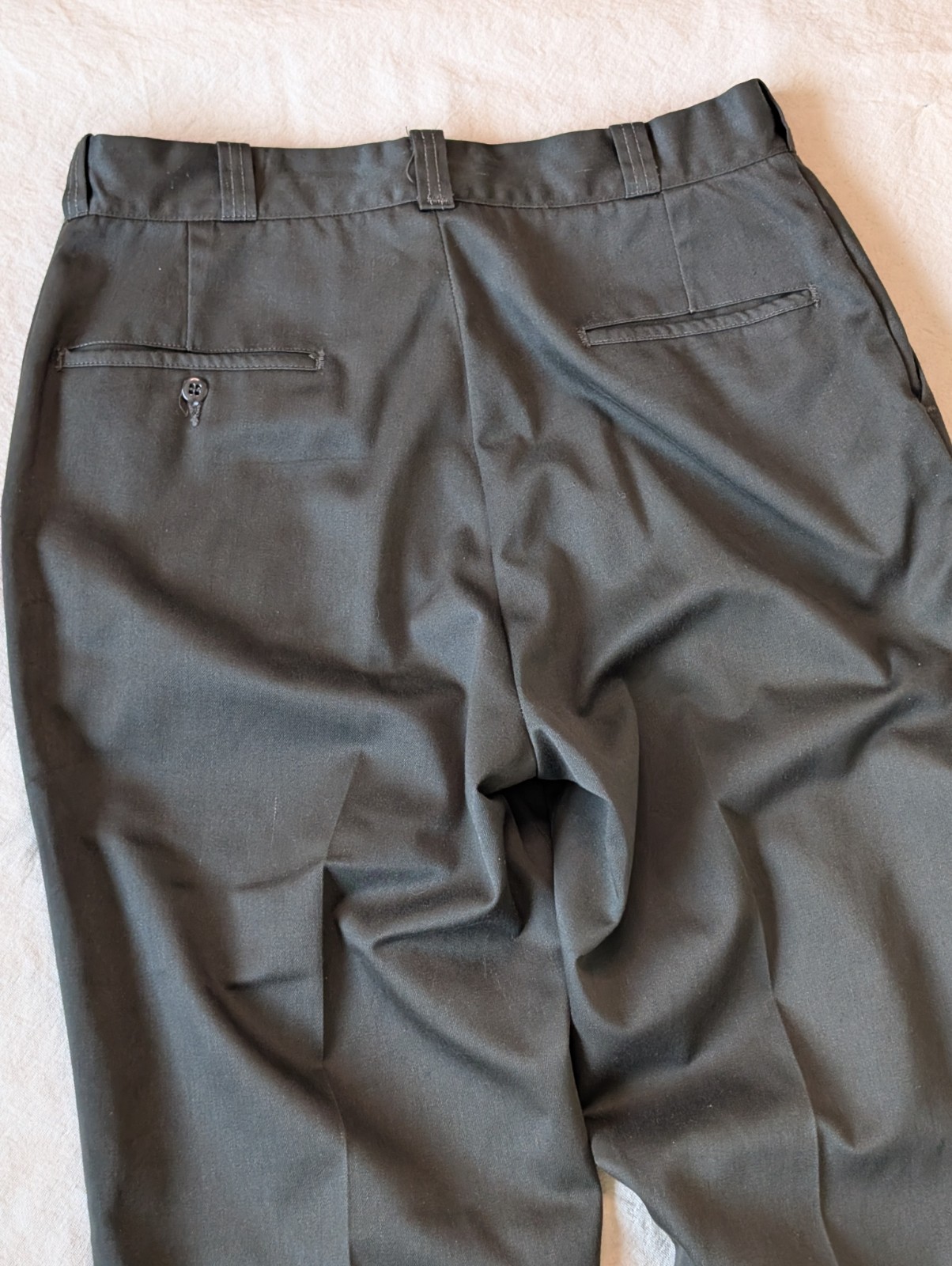 Vintage Big Mac Penn-Prest Green Twill Work Trousers 60s 70s 32x30 Penney's