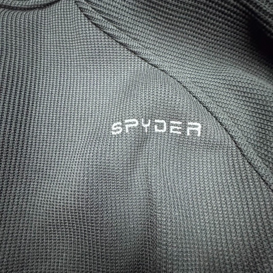 Spyder 1/4 Zip Pullover Jacket Men’s Medium Black Fleece Stretch Athletic Logo