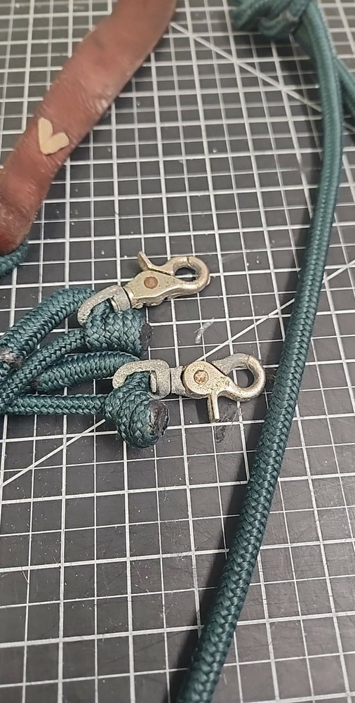 7ft nylon split reins with leather