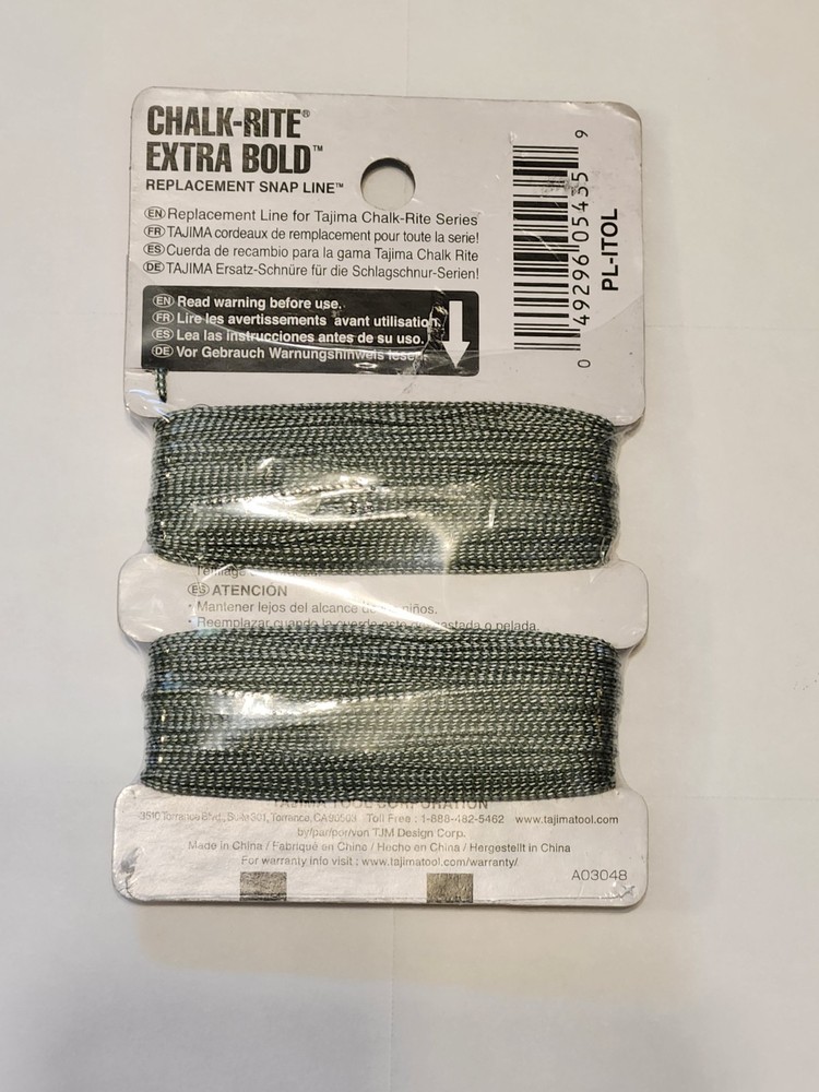 Replacement Snap Line 1.0mm x 100ft CHALK-RITE Braided String Extrabold PL-ITOL