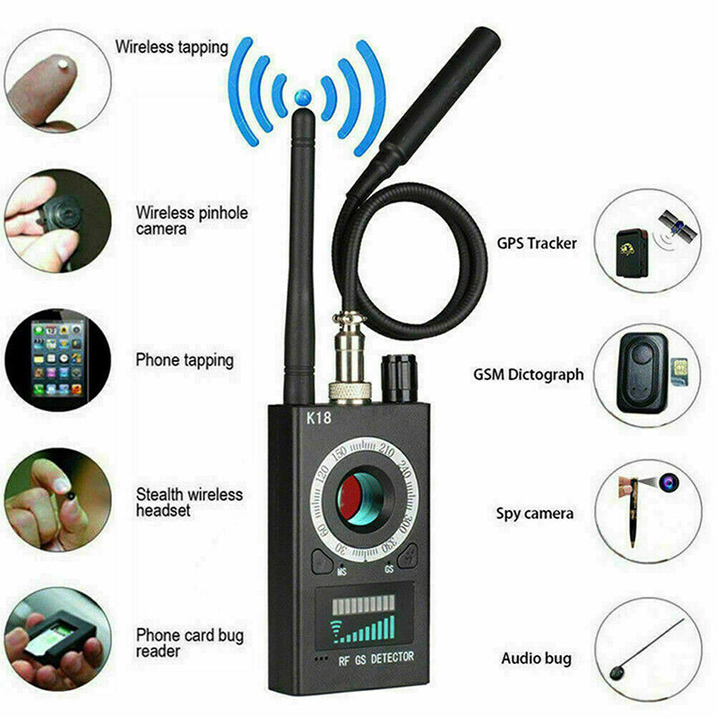 K18 Anti-Spy RF Detector Camera GSM Audio Bug GPS Finder Scanner Tracker