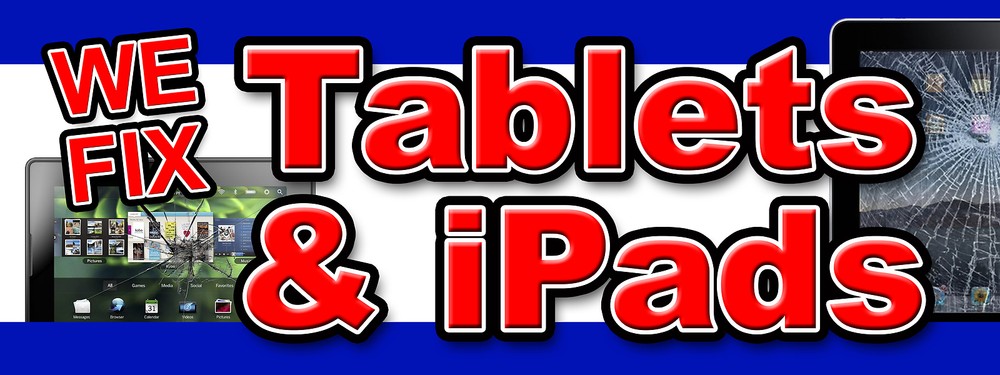 WE FIX TABLETS & IPADS DECAL sticker repair replace screen iphone