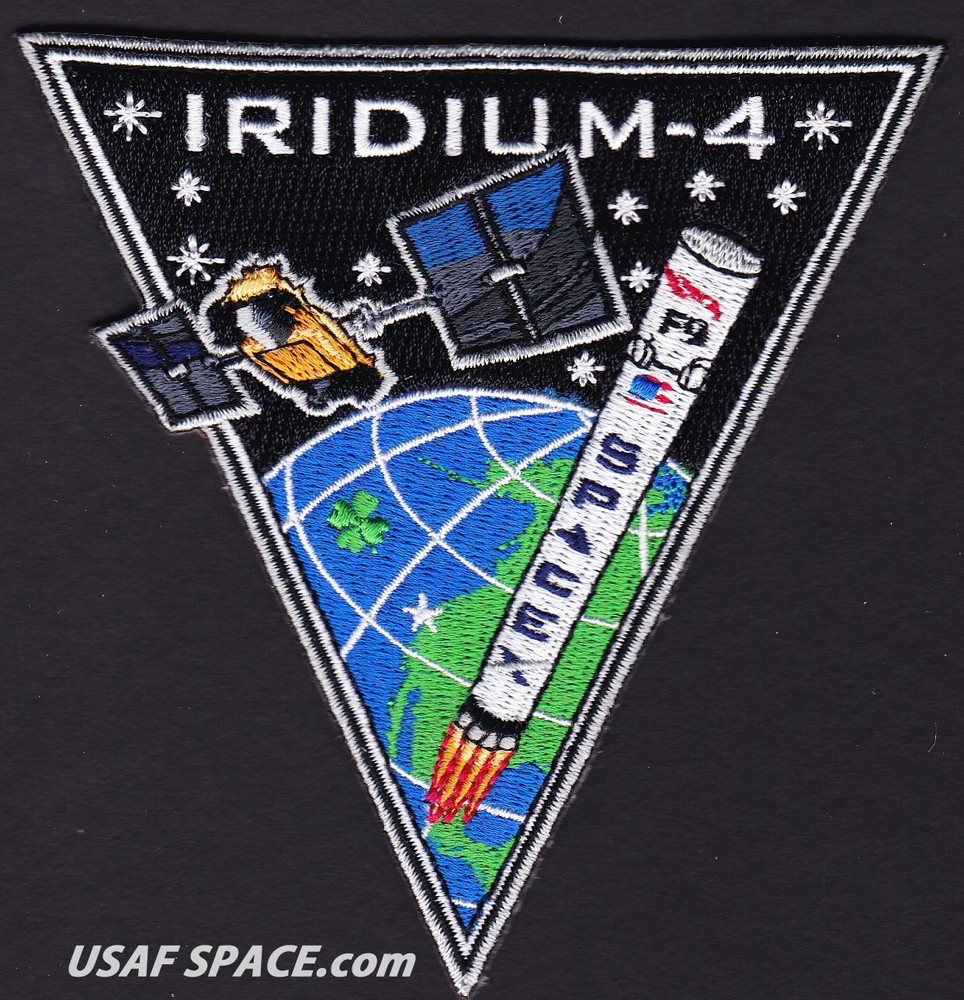 Authentic Iridium-4 - SPACEX FALCON 9 F-9 VAFB Launch SATELLITE Mission PATCH