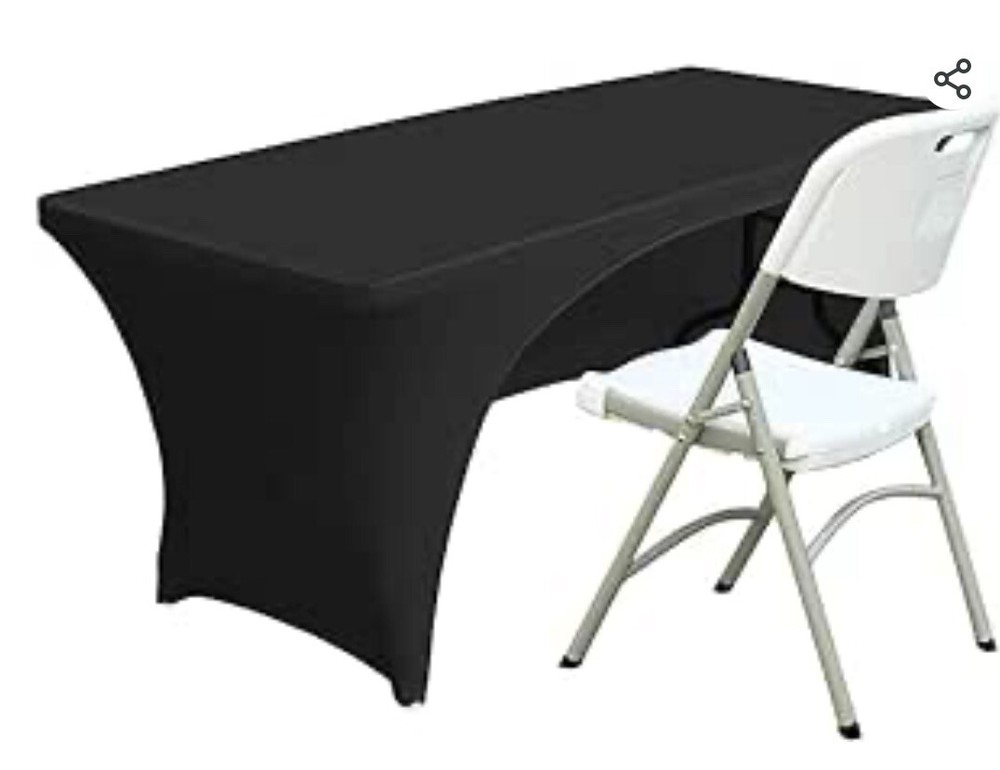 Spandex Table Cover Toppers 4ft Table Cover Open Back New
