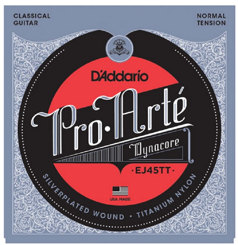 D'Addario EJ45TT-3D Pro-Arté Dynacore Classical Titanium Trebles Normal