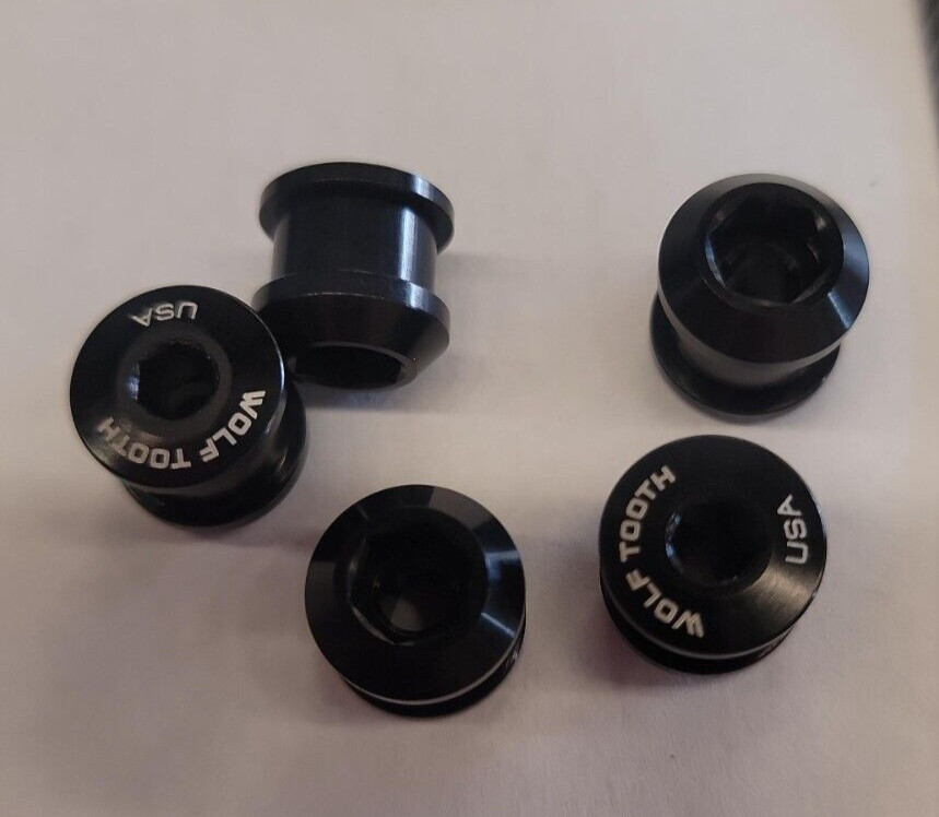 Wolf Tooth 5 pack 6mm Chainring Bolts - Black
