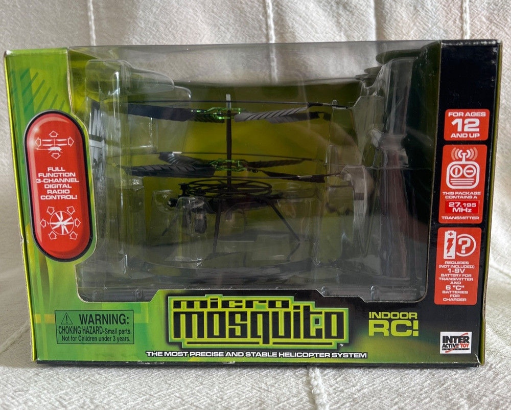 Radio Shack Micro Mosquito RC Helicopter Bladerunner 2007 NIB *UNTESTED* NEW