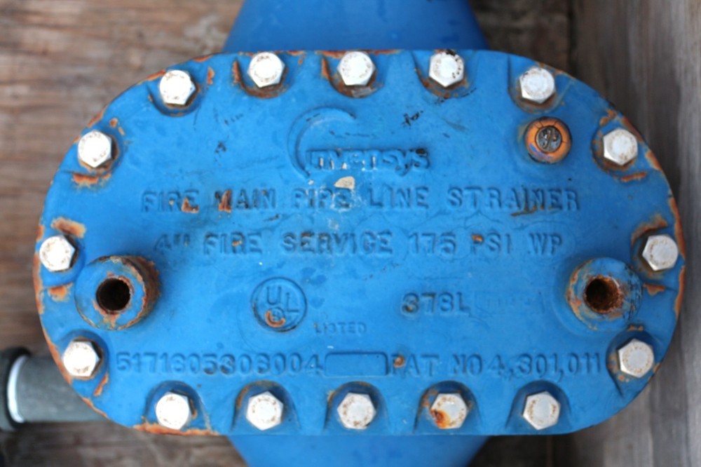 SENSUS Metering System 4" Fireline w/ 1.5" SR Fire Main Pipeline Strainer