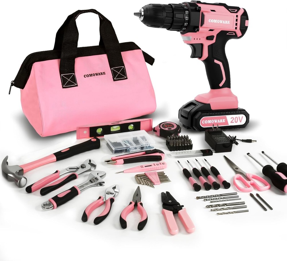20V Cordless Drill Set 171Pcs Home Tool Set W/ Cordless Drill Driver