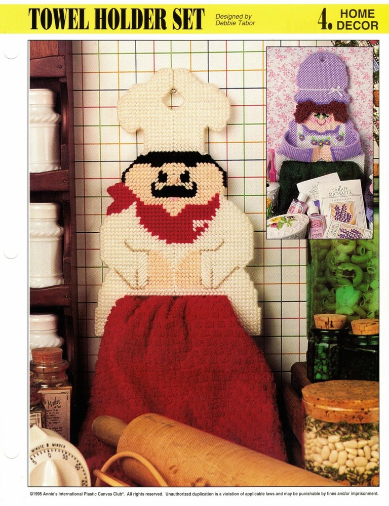 Fun Towel Holder Set 2 Plastic Canvas Patterns Crafts Projects By Annies Attic