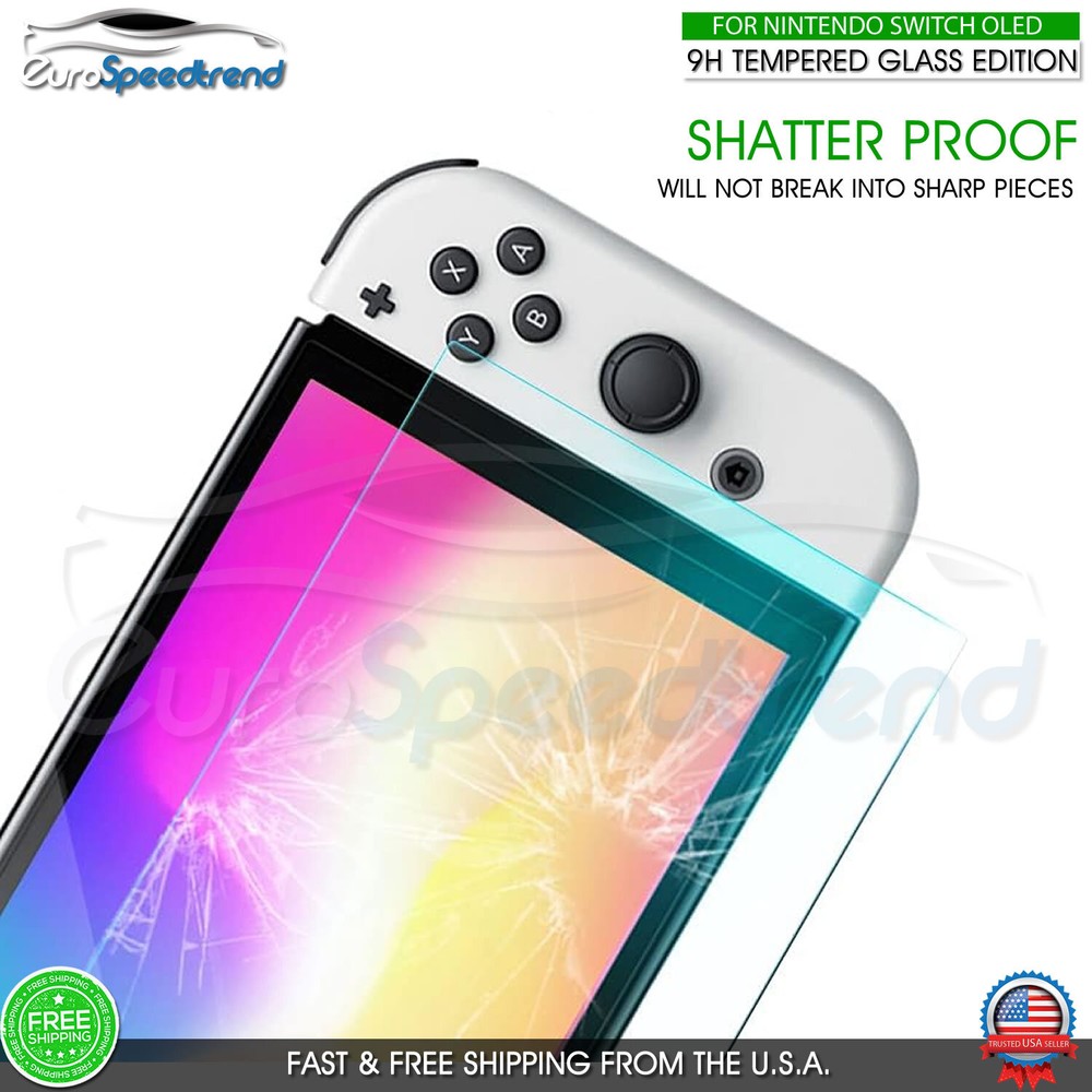 For Nintendo Switch OLED 2-Pack Tempered Glass Screen Protector 2021 9H