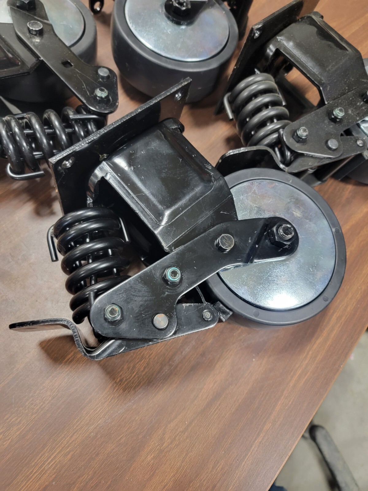 NEW 4 Heavy Duty 6" x 2" Spring Suspension Tool Box Casters 1,000 lbs SALE!