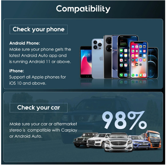 2-in-1 Magic Box adapter - Wireless CarPlay or Android Auto Adapte