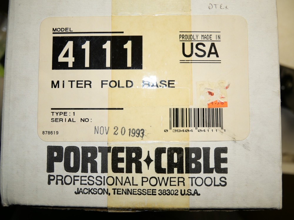 Porter Cable 4111 Miter Fold Base