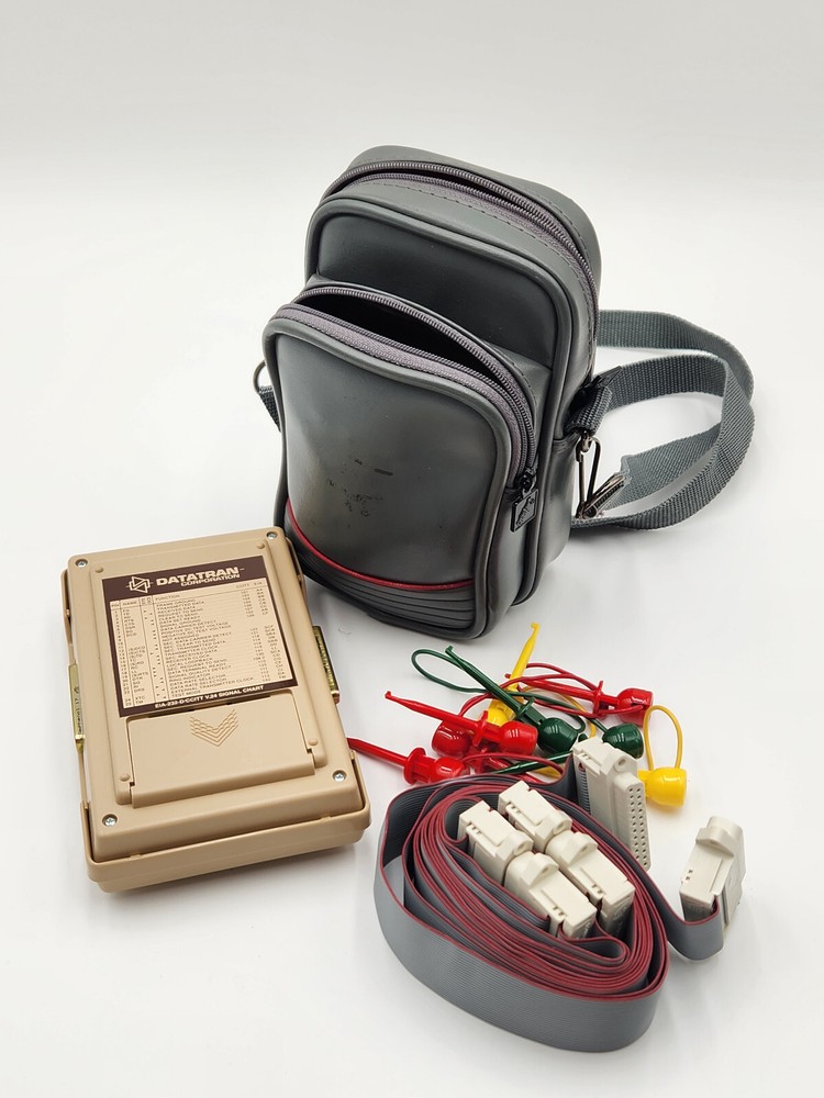 DataTran EIA-232-D/CCITT V.24 Signal Tester Unit w/ Case & Extras