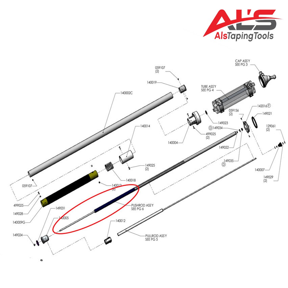 TapeTech Mudrunner Replacement Threaded Gas Spring (149020)