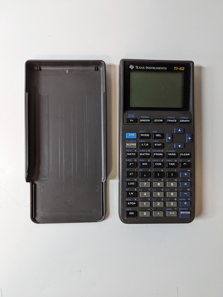 Texas Instruments TI-82 Graphing Calculator with Cover - TESTED
