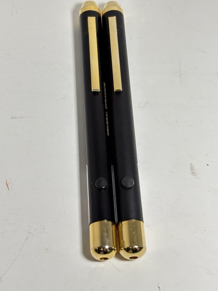 Vintage Long Red Laser Pointer Pen w/logo From General Dynamics. Working