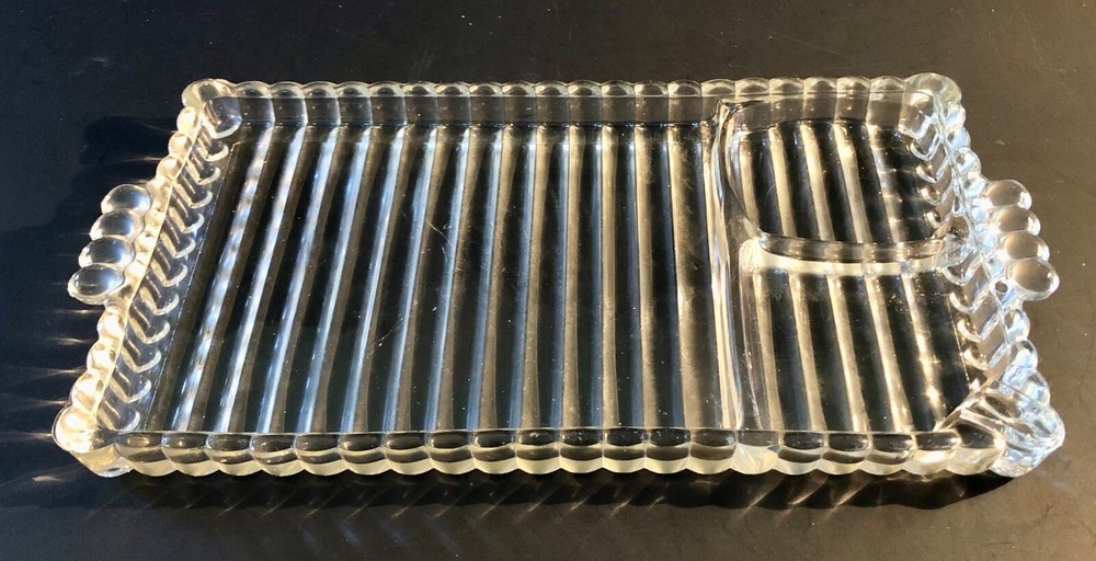Vintage Glass ROLLING TRAY