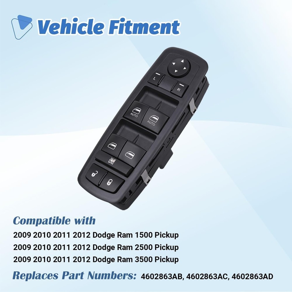 Obaee Master Power Window Switch Door Lock Main Control Button Front Left Driver