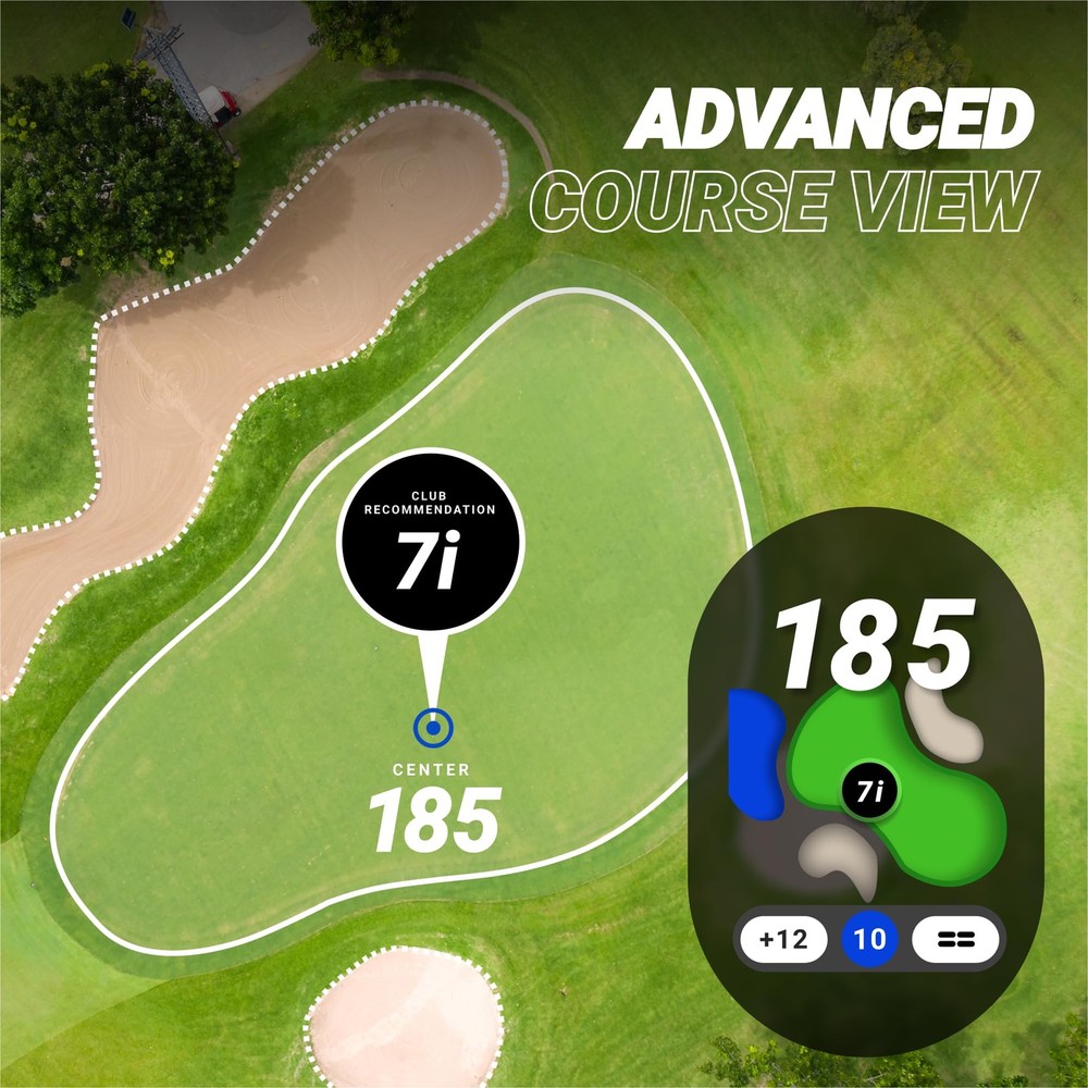Blue Tees Golf Playmaker+ GPS Golf Watch with AMOLED Touch Screen Display | 4...