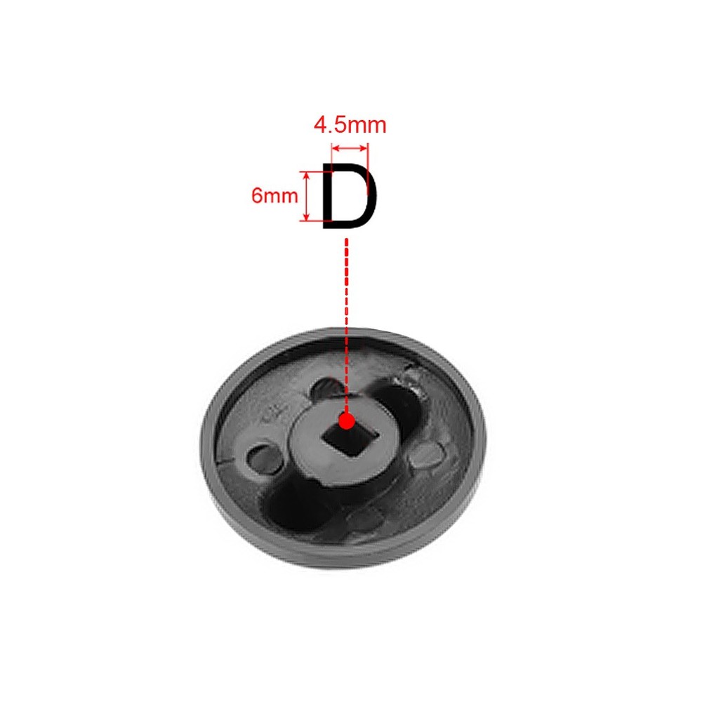 3Pcs Timer Knobs Range Replacement Knobs Time Control Knob Round Half Shaft