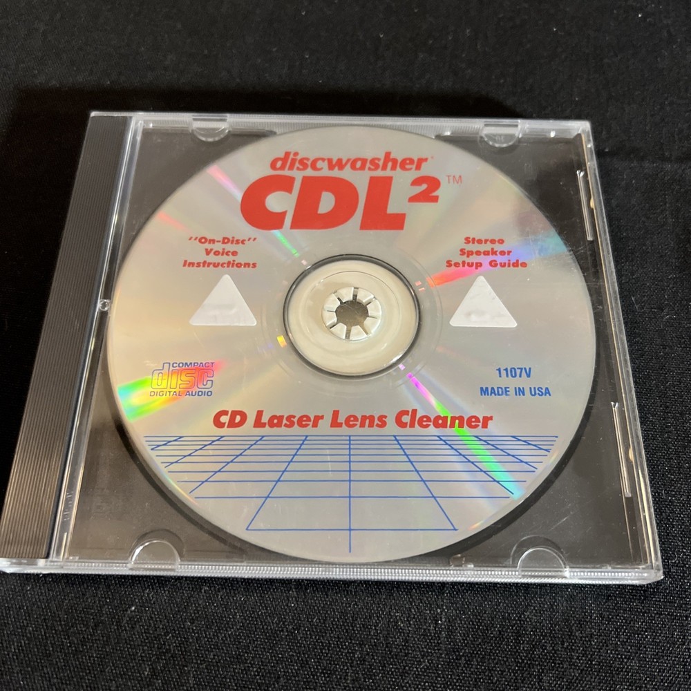 Discwasher CDL2 Talking CD Laser Lens Cleaner Disc & Case Pre Owned