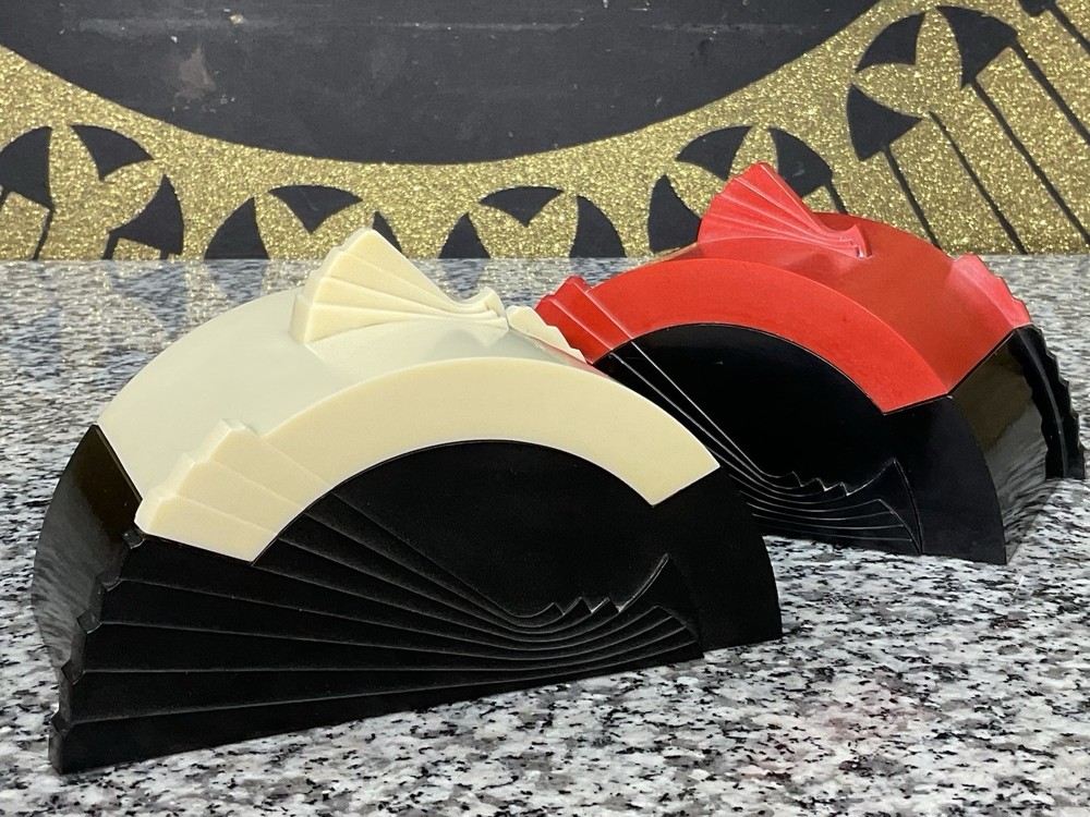 (2) 1930s Art Deco Bakelite Plastic Cleopatra Beauty Boxes