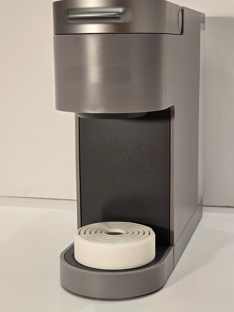 Elevate Anti-Splash Adjustable Cup Stand Accessory for K-Cup Coffee Makers White