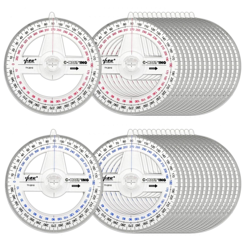 360° Protractor Pack of 30 Protactors Plastic Protractor Math Protractors Cle...