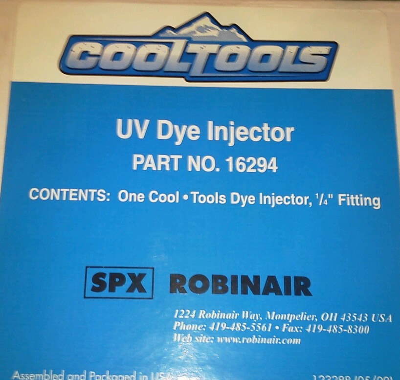 Robinair UV Dye Injector 1/4 Fitting 16294