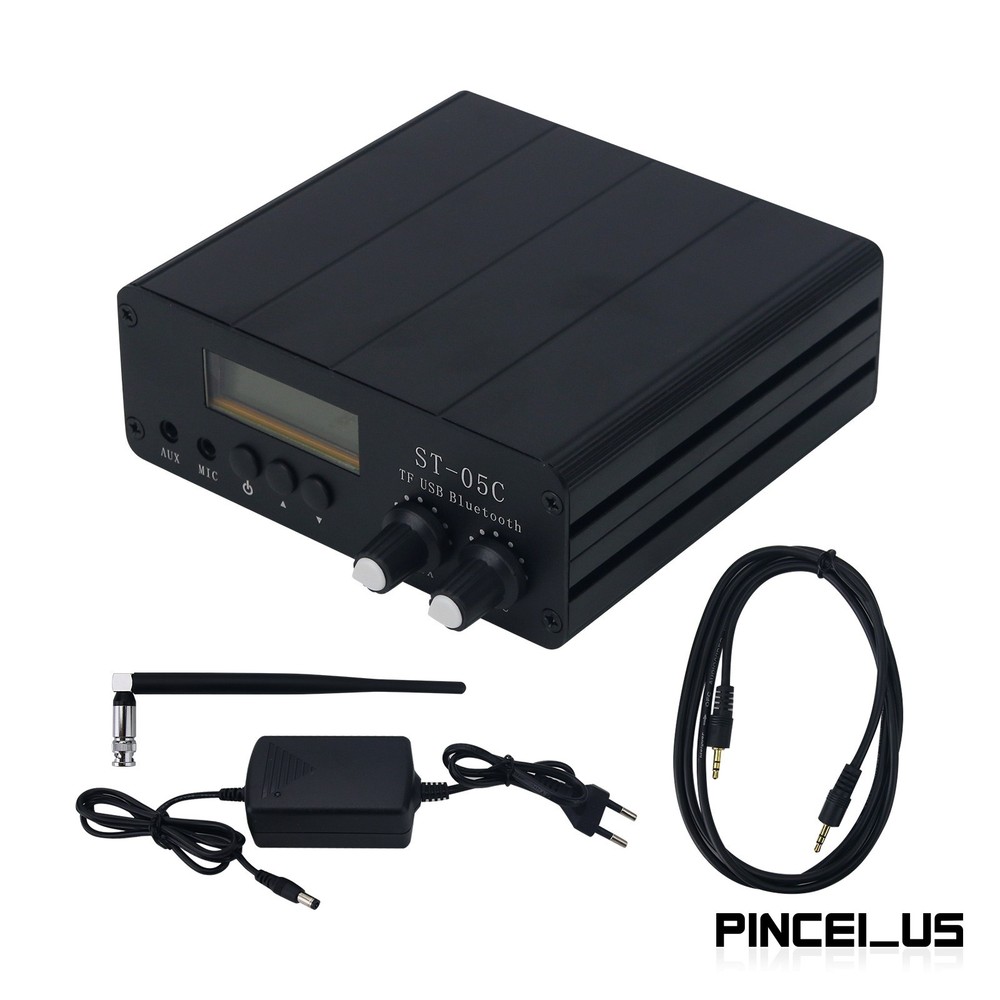 ST-05C Bluetooth USB TF Card FM Broadcast TX 0.2W 77-108MHz + Antenna + Power