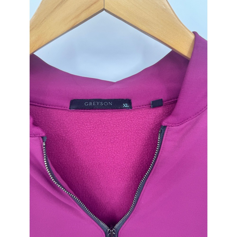 Greyson Men's XL Mock Neck Quarter Zip Pullover Golf Athletic Meadowsweet