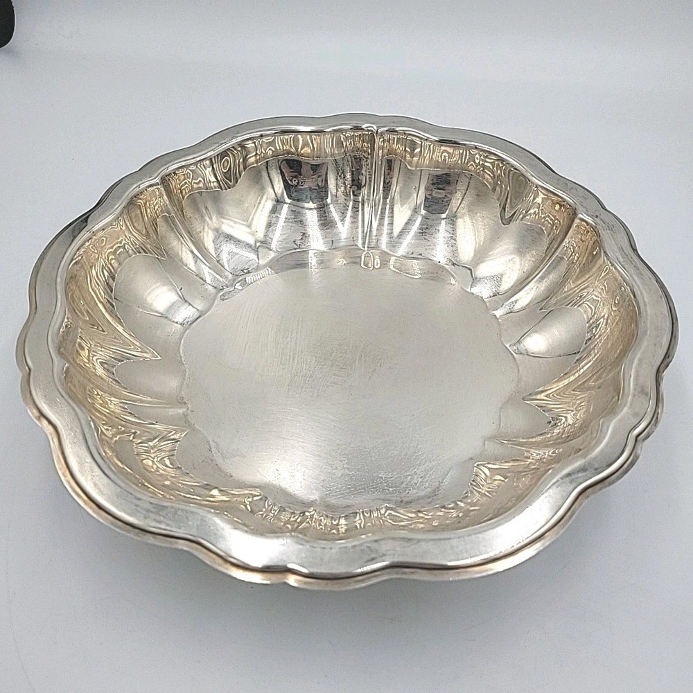 Vintage Silverplate Dish, Trinket / Candy Bowl 9.5" D