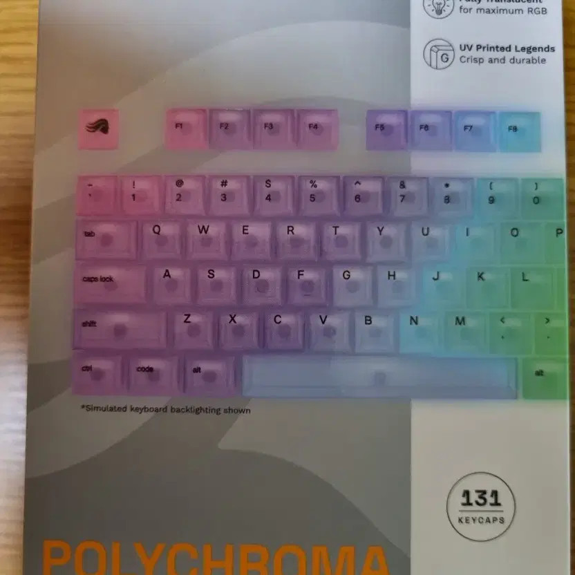 Glorious Polychroma RGB Keyboard + Keycaps - New