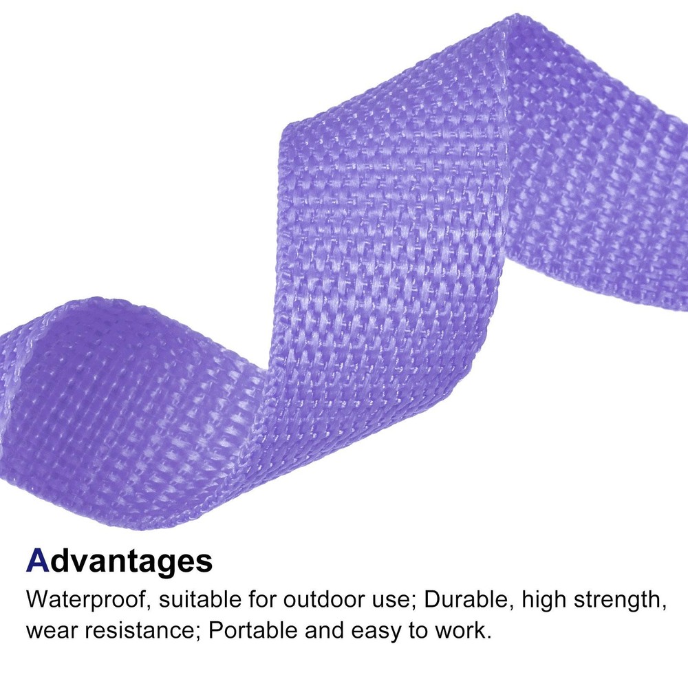Lightweight Polypropylene Webbing Strap 1" 10 Yards Purple Strapping