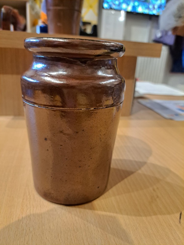 Old Stoneware Salt Glazed Stoneware Pot