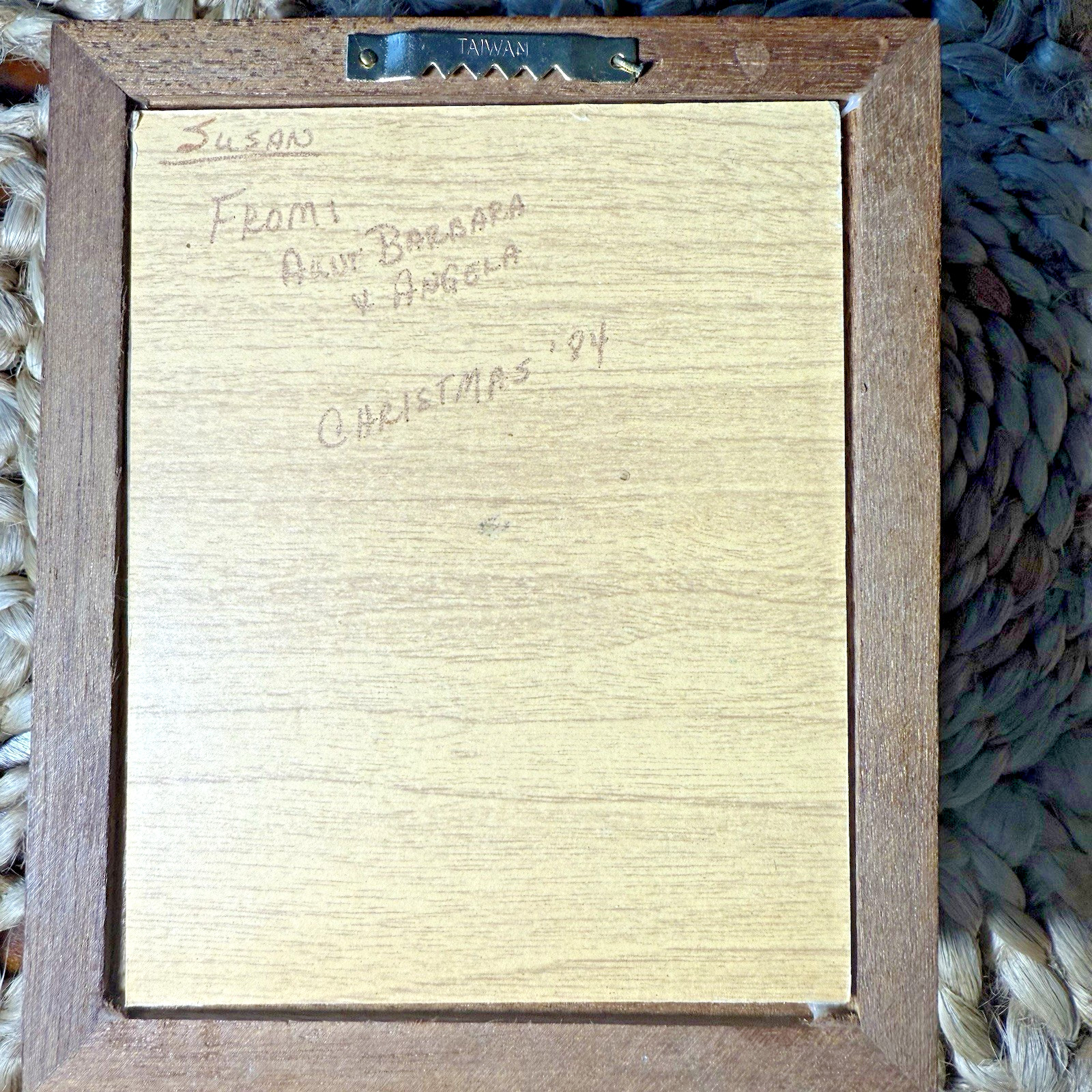 Holly Hobbie Style 3-D Art Decoupage Wooden Frame Set of 2 Christmas 1984