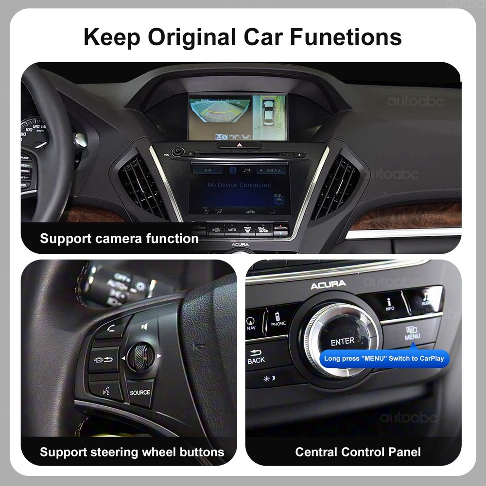 Wireless Carplay Android Auto interface For Acura MDX RDX TLX ILX RLX Honda