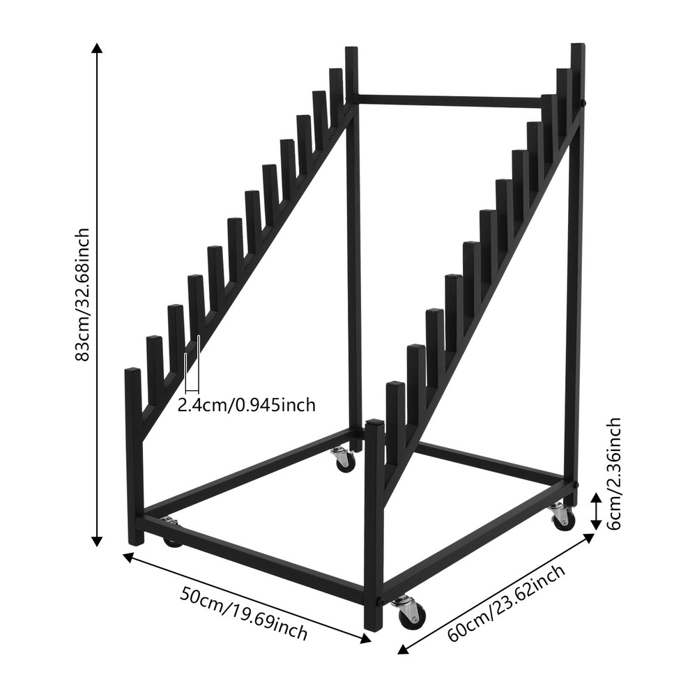 Tile Display Rack, Wheeled Tile Display Stand for Building Material Samples