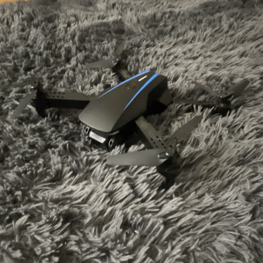 Foldable RC Quadcopter Drone with Camera, Controller - Black/Blue