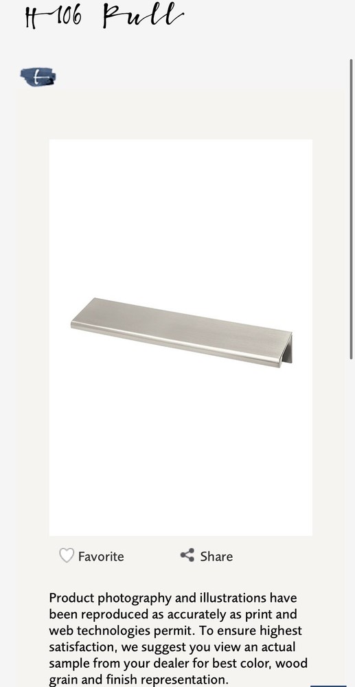 7" Satin Nickel Tab Pull