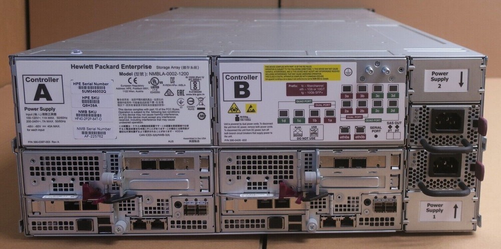HP Nimble Storage Adaptive Flash Array HF40 2x Controller 24-Bay 92.64TB Q8H39A